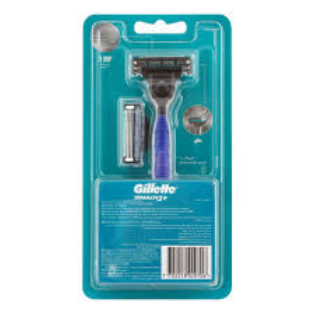 GILLETTE MACH 3 PLUS RAZORS 2UP